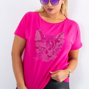 Dark pink T-shirt Moment PLUS SIZE