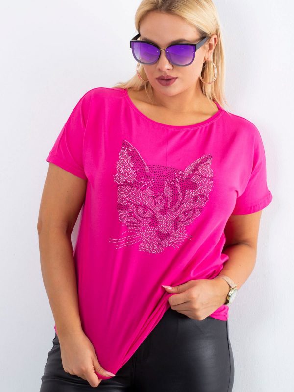 Dark pink T-shirt Moment PLUS SIZE