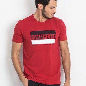 TOMMY LIFE Men's red t-shirt