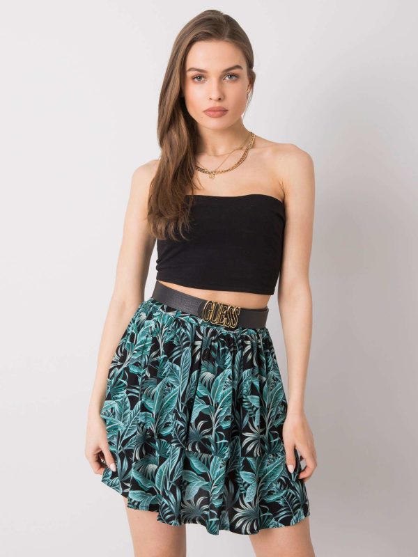 Black skirt with patterns by Randie SUBLEVEL