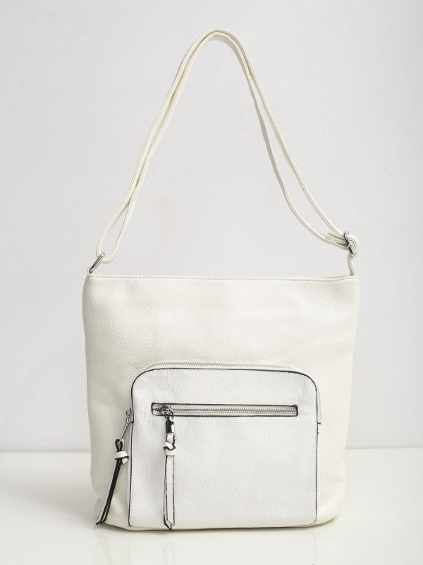 White eco leather handbag