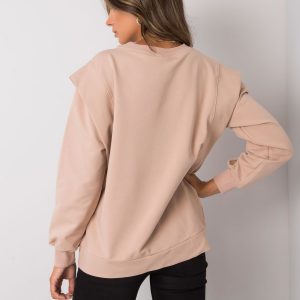 Beige Cotton Sweatshirt Sabra