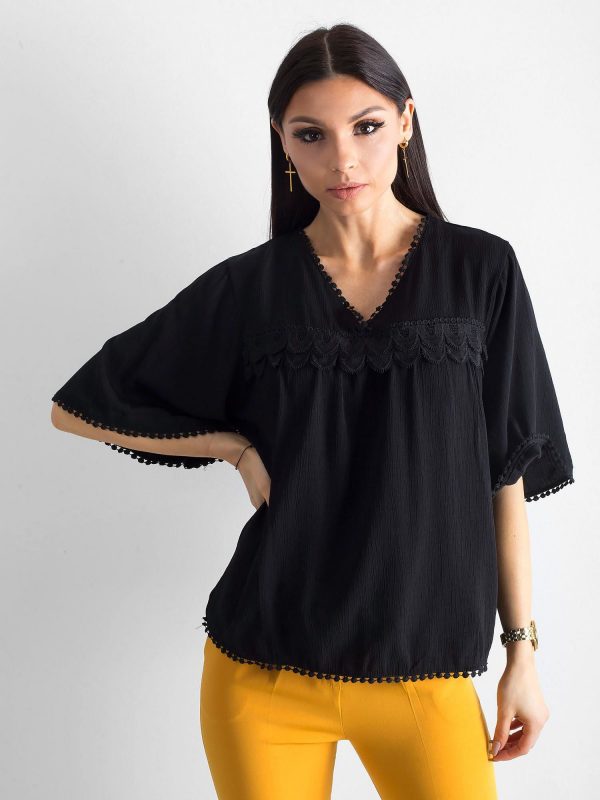 Black airy blouse