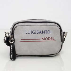 Grey eco-leather handbag