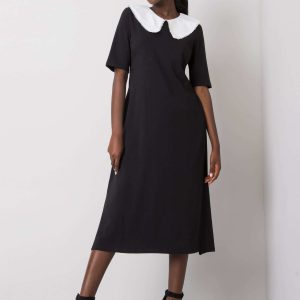 Black dress with collar Balsinde RUE PARIS