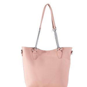 Pink Shoulder Bag with Cosmetic Bag