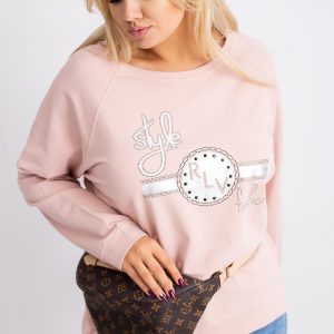 Dirty Pink Sweatshirt Plus Size Style