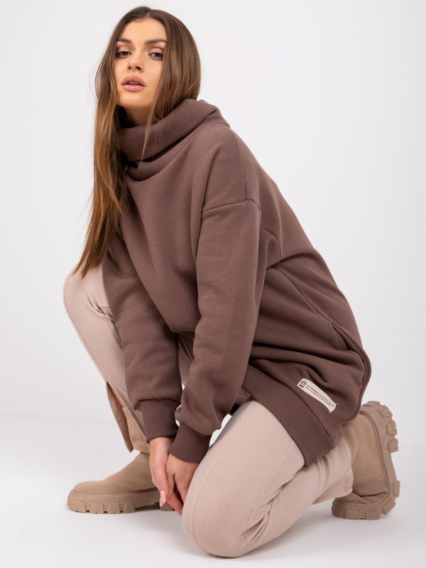 Brown Jenny Hoodless Sweatshirt