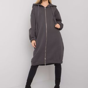 Yasemin Graphite Long Hoodie