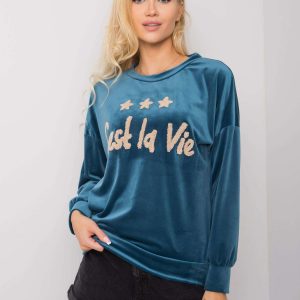 Women's marine velor sweatshirt Daveria