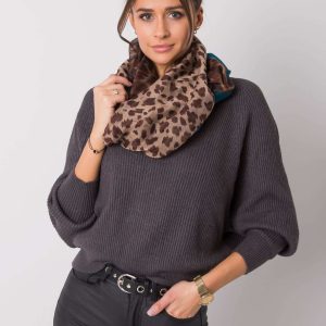 Brown scarf with patterns