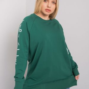 Dark green plus size sweatshirt tunic Parma