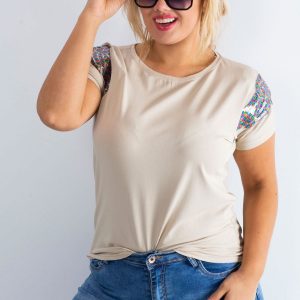 Beige T-shirt Magically PLUS SIZE