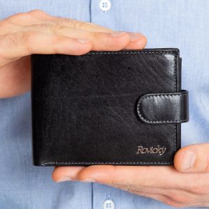 Black Horizontal Men's Leather Wallet