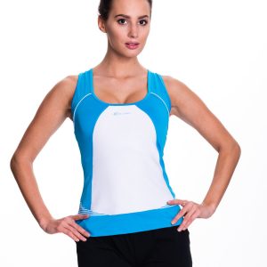 Blue sports top for fitness