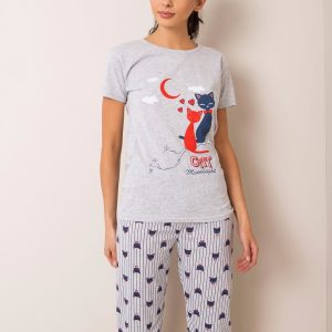 Grey Two-Piece Pattern Pyjamas