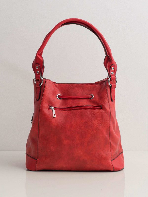 Red Urban Drawstring Bag