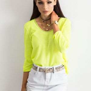 Fluo yellow women's blouse