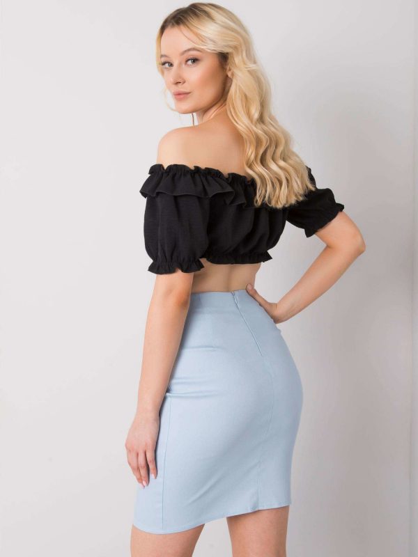 Light Blue Nola Pencil Skirt