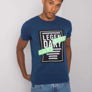 Light navy blue T-shirt with Merrick print