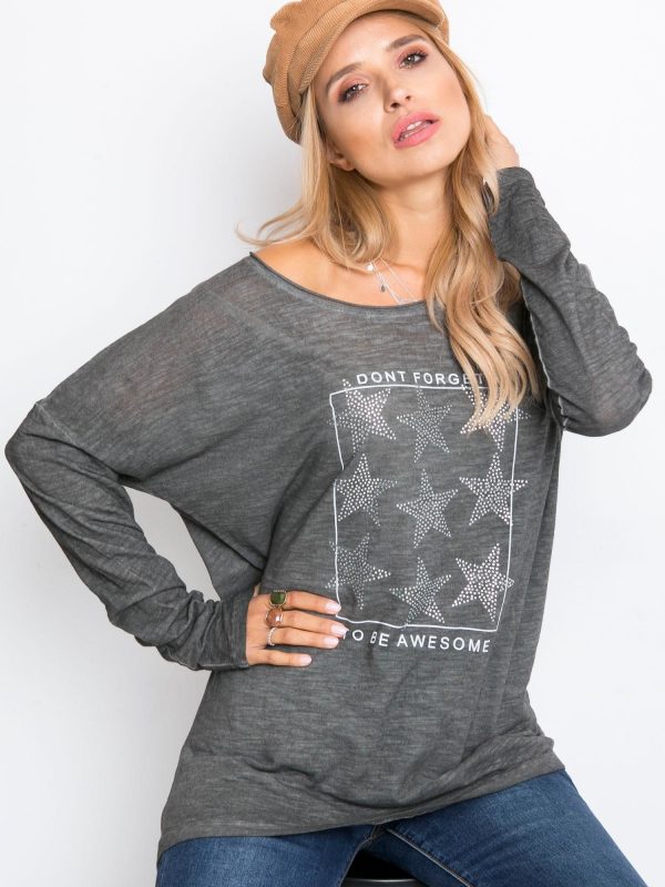 Dark Grey Elsey Blouse