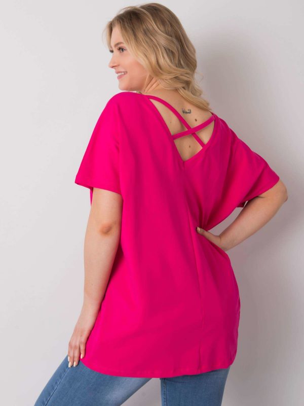 Lenora plus size fuchsia blouse