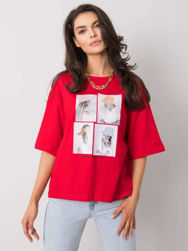 Red oversized T-shirt Elisabete