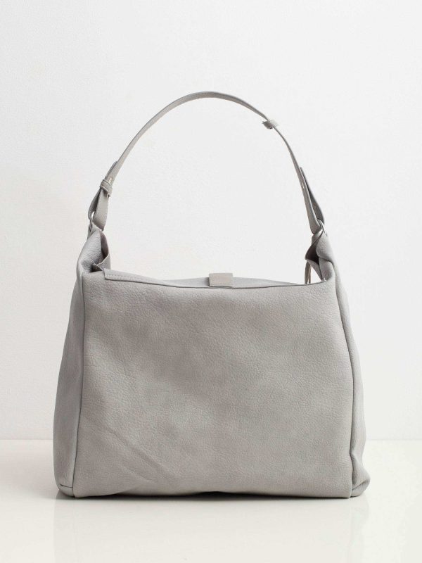 Grey big bag with cosmetic bag