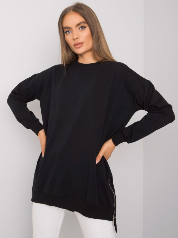 Rhiannon Black Long Sleeve Tunic