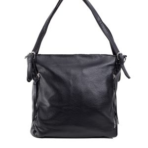 Black City Shoulder Bag with Pockets