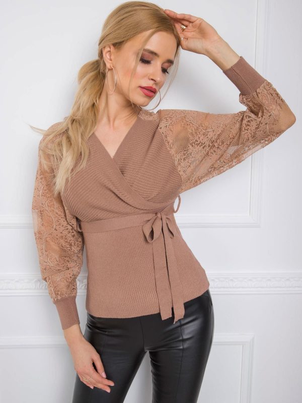 Dark beige Journee sweater