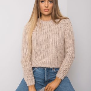 Grinnell RUE PARIS women's light beige knitted sweater