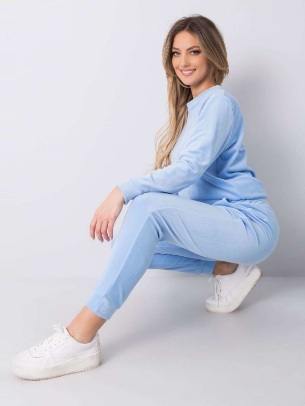 Light blue velour set Brenda RUE PARIS