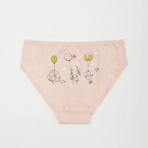 Peach Cotton Panties For Girl