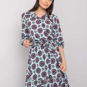 Mint dress with prints Avelina