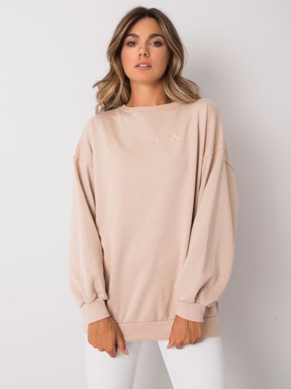 Beige sweatshirt with the inscription Adelynn