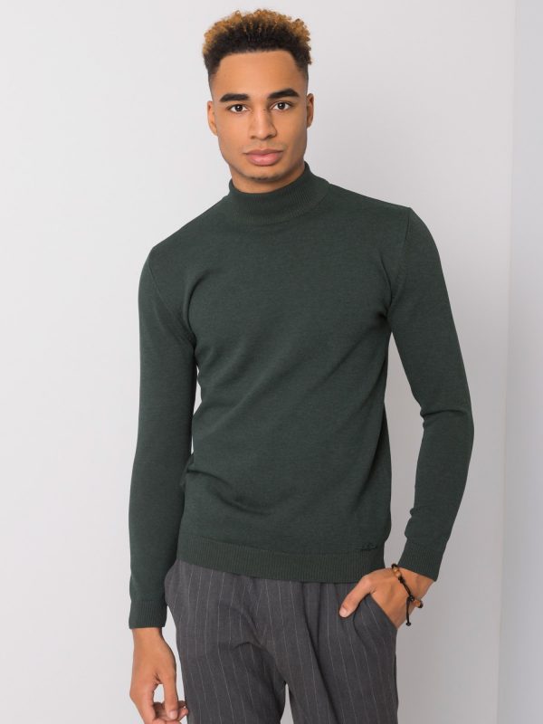 Khaki Men's Turtleneck Sweater Thiago LIWALI