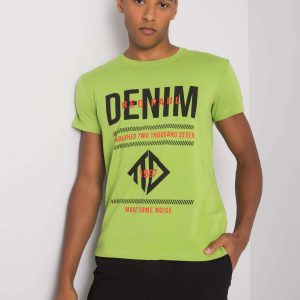 Bright khaki men's t-shirt with print Asher