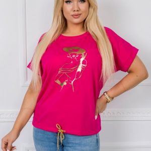 Brigitte plus size fuchsia blouse