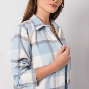 Kylie RUE PARIS Light Blue Flannel Shirt