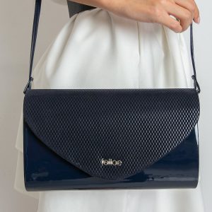 Navy blue clutch bag