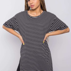 Black Aracely Striped T-Shirt