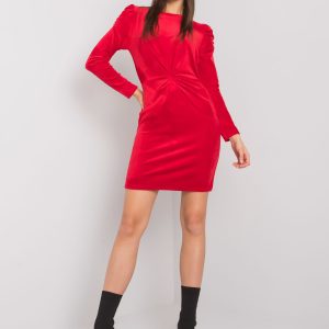 Ellara RUE PARIS red velour dress