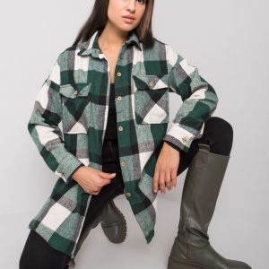 Dark green plaid shirt for women Cillian RUE PARIS