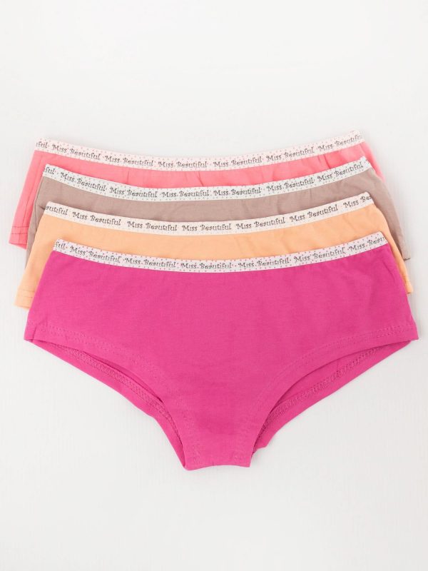 Colorful Back Print Panties 4 Pairs