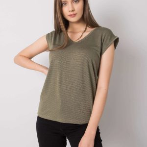 Khaki striped blouse Giselle RUE PARIS