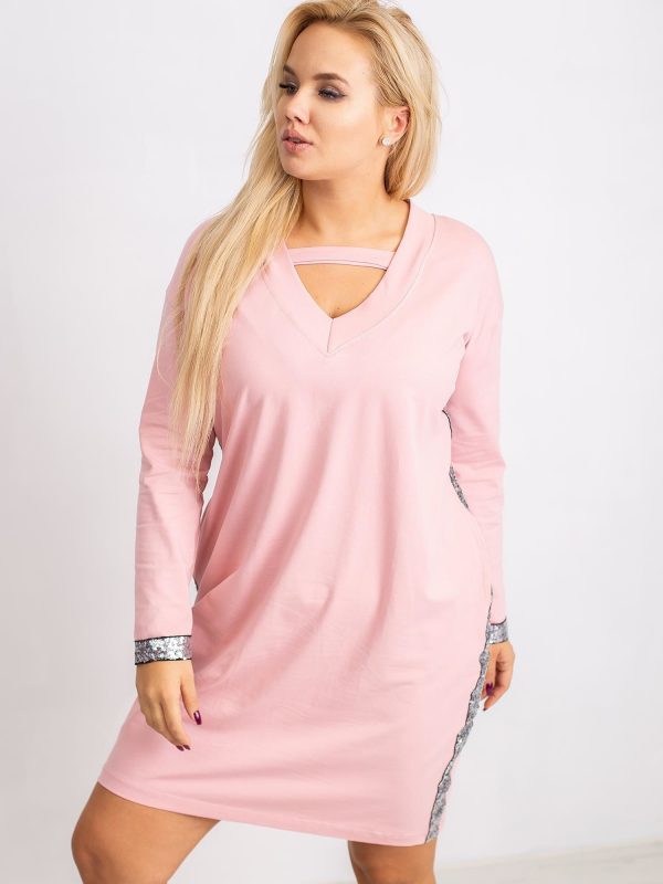 Pale pink plus size dress Mode