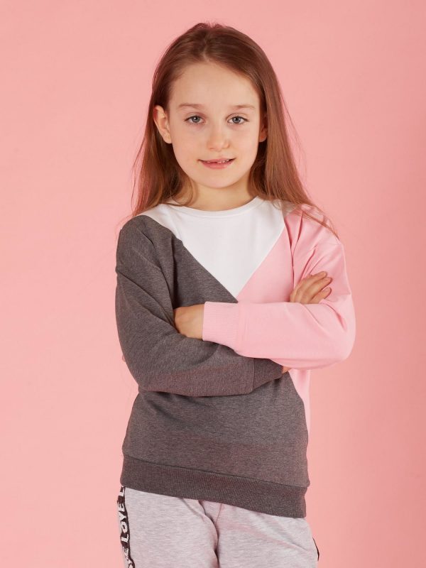 Sweatshirt for girl color block