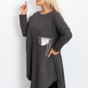 Khaki tunic plus size Magnify