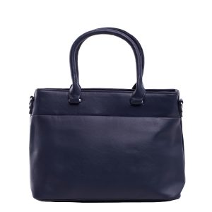 Navy blue city bag with detachable strap